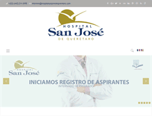 Tablet Screenshot of hospitalsanjosedequeretaro.com